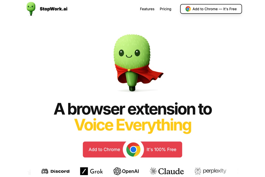 StopWork.ai website
